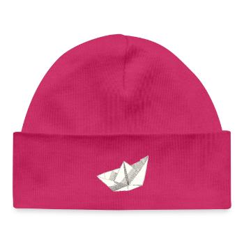Papierschiff - Baby Organic Mütze - hot Pink - Vorne