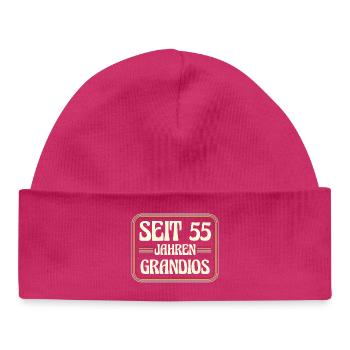 55 Years Old Birthday 55th Birthday - Baby Organic Beanie - hot pink - Front