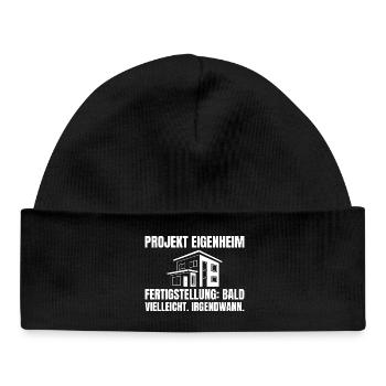 House Building Project Own Home Humor Builder - Baby Organic Beanie - black - Front