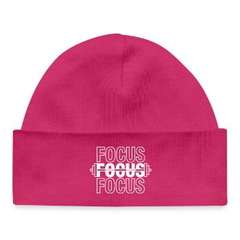 FOCUS Gym Motivation Barbell - Baby Organic Beanie - hot pink - Front