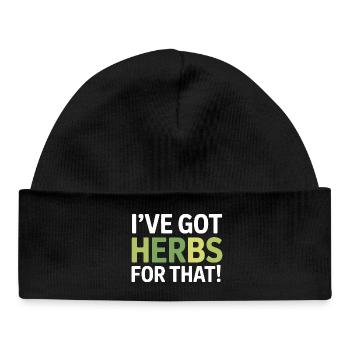 Naturopath I've Got Herbs For That Professional  - Baby Organic Beanie - black - Front