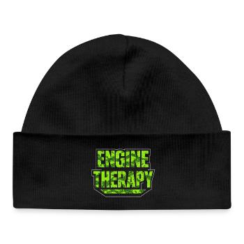 Engine Therapy – Schrauber Spruch Auto Tuning Werk - Baby Organic Mütze - Schwarz - Vorne