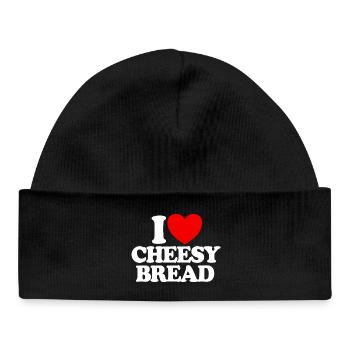 I love cheese bread. My favorite food: cheese bread. - Baby Organic Beanie - black - Front