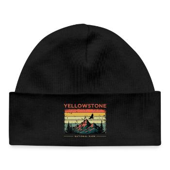 Yellowstone National Park Retro - Baby Organic Beanie - black - Front