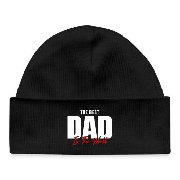 Celebrate the world’s best dad! Perfect gift  - Baby Organic Beanie - black - Front