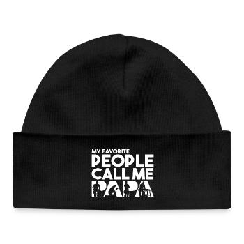 Charpentier Papa Menuisier Ébéniste Père Silhouette - Bonnet bébé bio - noir - Devant
