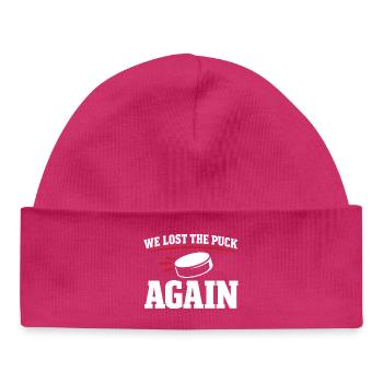 Ligue de la Bière Hockey Humour des joueurs drôles de hockey - Bonnet bébé bio - hot pink - Devant