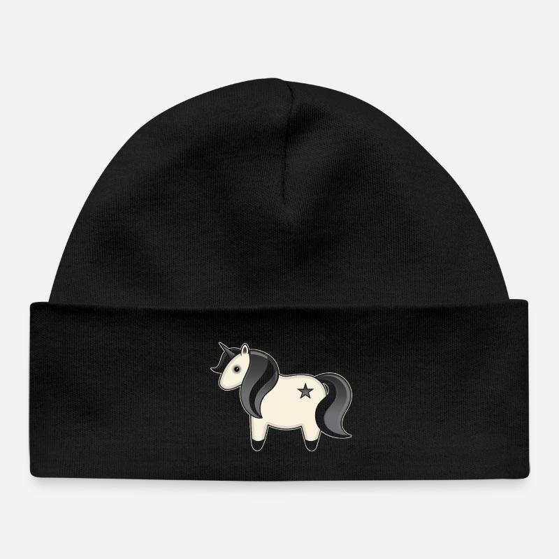 Licorne - Bonnet bébé bio - noir