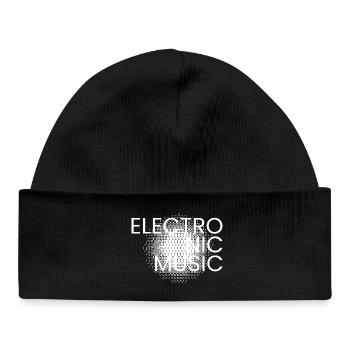 Affiche de musique électronique - Bonnet bébé bio - noir - Devant