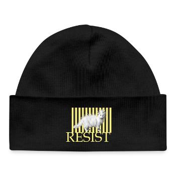 Resist freche Katze Streifen-Punk witzige katze - Baby Organic Mütze - Schwarz - Vorne