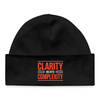 Logo Designer Clarity Beats Creative Designer - Baby Organic Mütze - Schwarz - Vorne