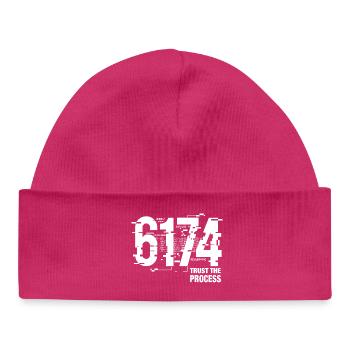 6174 Kaprekar Konstante Glitch Mathematik - Baby Organic Mütze - hot Pink - Vorne