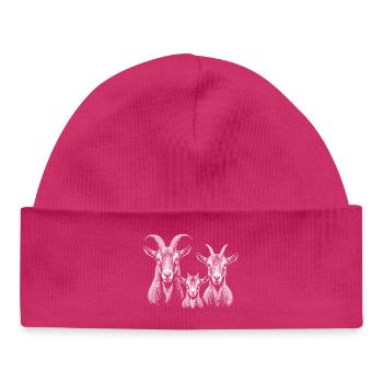 Ziege - Baby Organic Mütze - hot Pink - Vorne