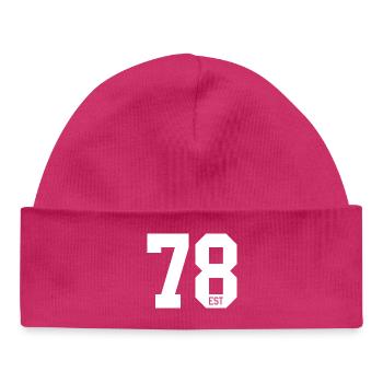 78 est - Baby Organic Beanie - hot pink - Front