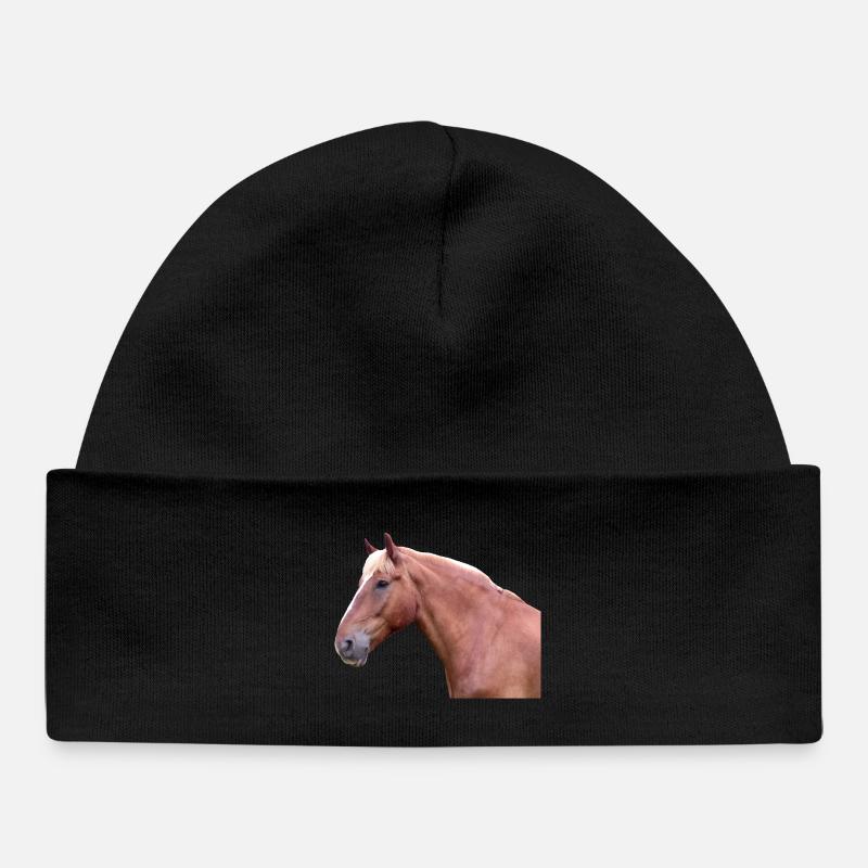 Cheval tête de cheval dressage cheval cheval race - Bonnet bébé bio - noir