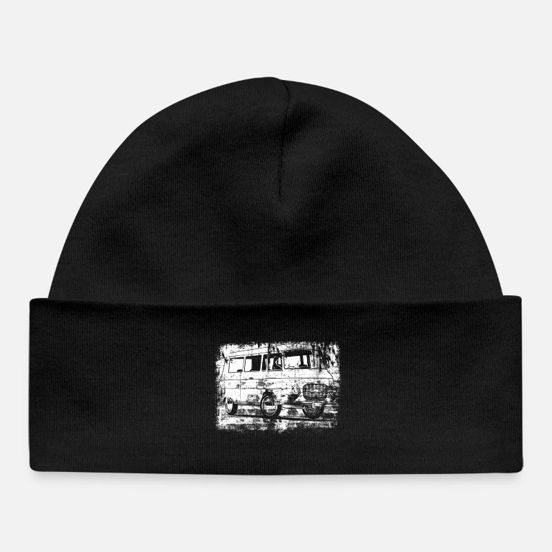 Barkas B1000 Grunge Look - Baby Organic Mütze - Schwarz