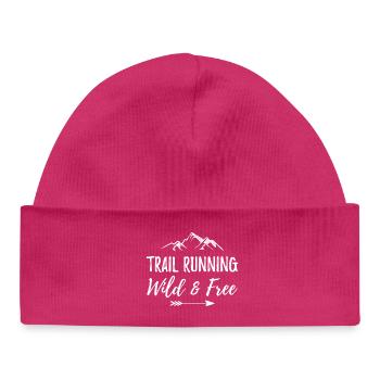 Trail Running – Sauvage et gratuit - Bonnet bébé bio - hot pink - Devant
