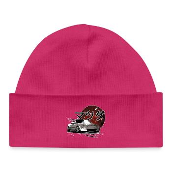 Car Mx5 Miata Japanese writing - Baby Organic Beanie - hot pink - Front
