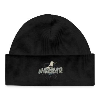 Wakeskate Wakeskating Wakeskater Wakeboard - Baby Organic Mütze - Schwarz - Vorne