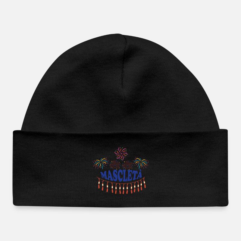 Mascletà Fireworks - Baby Organic Beanie - black