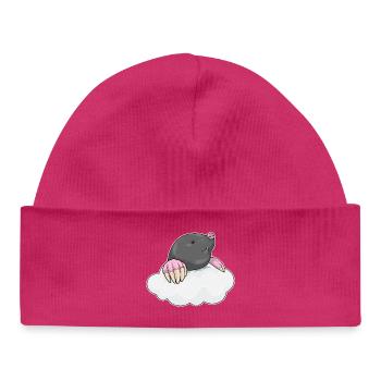 Mole clouds - Baby Organic Beanie - hot pink - Front