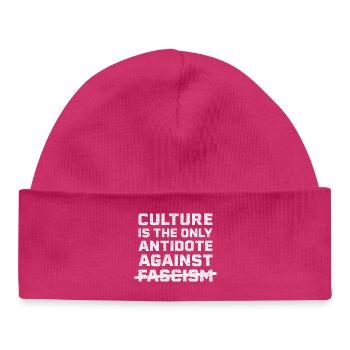 Culture against fascim - Baby Organic Beanie - hot pink - Front