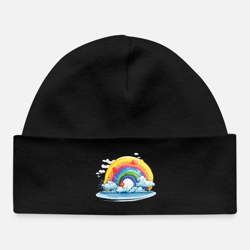 Fierté arc-en-ciel - Bonnet bébé bio - noir