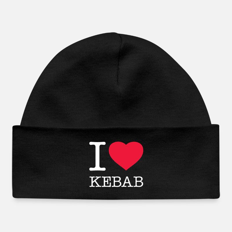 J’ADORE LE KEBAB - Bonnet bébé bio - noir