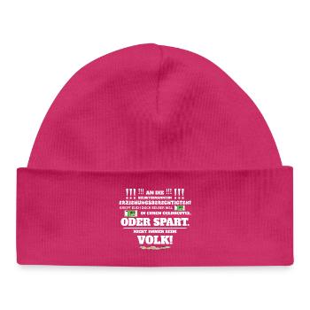 Not always by the people - Baby Organic Beanie - hot pink - Front