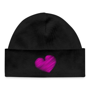 VALENTINE'S DAY. Bachelorette party. I LOVE YOU. I LOVE YOU. LOVE - Baby Organic Beanie - black - Front
