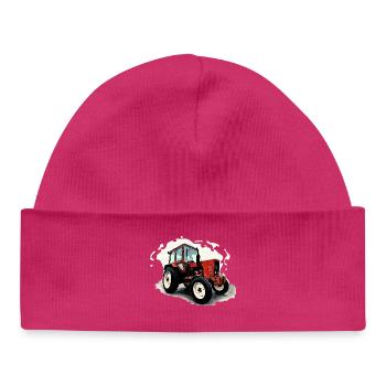 Traktor Belarus MTS 550 - Baby Organic Mütze - hot Pink - Vorne