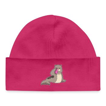 Mouchoir de sceau - Bonnet bébé bio - hot pink - Devant