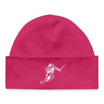 Skier - Baby Organic Beanie - hot pink - Front