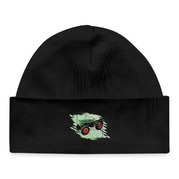 Tractor Favorite 1 - Baby Organic Beanie - black - Front