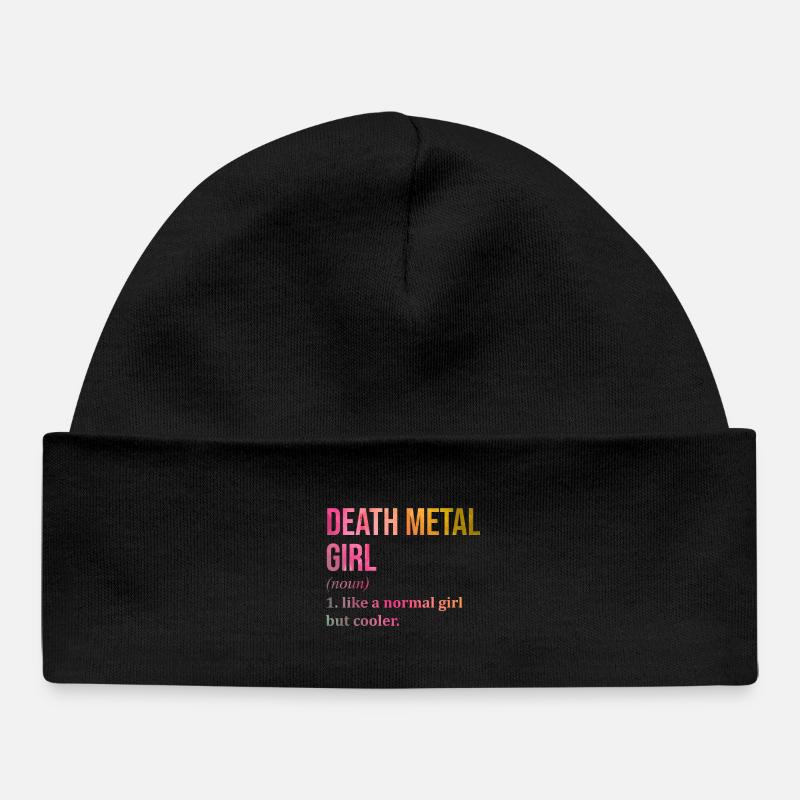 Death metal - Bonnet bébé bio - noir