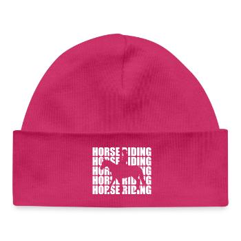 Horse Riding - Baby Organic Mütze - hot Pink - Vorne
