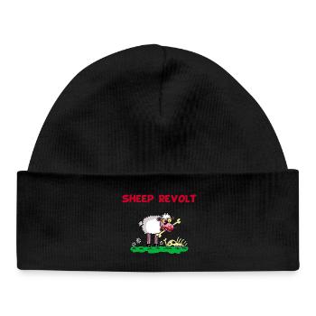 The Sheep Revolt - Baby Organic Beanie - black - Front