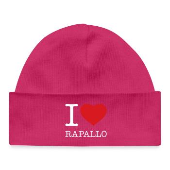 I LOVE RAPALLO - Baby Organic Beanie - hot pink - Front