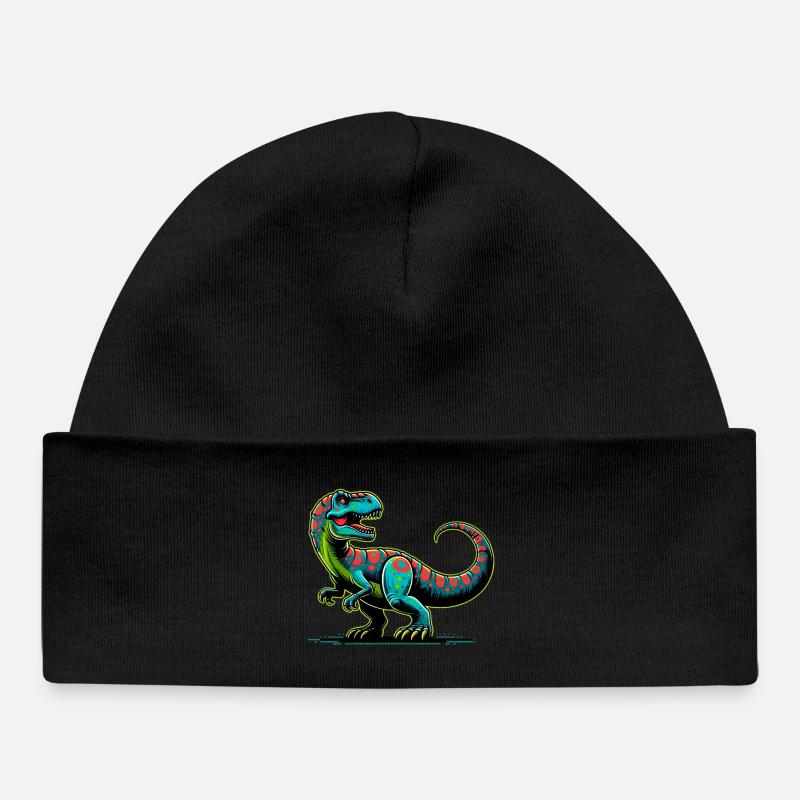 Dinosaure - Bonnet bébé bio - noir