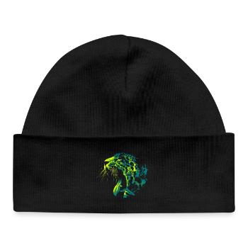 Panthère Stylée - Bonnet bébé bio - noir - Devant
