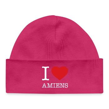 I LOVE AMIENS - Baby Organic Beanie - hot pink - Front