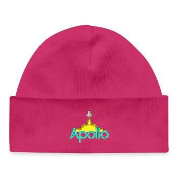 Apollo – lancement d’une fusée dans l’espace - Bonnet bébé bio - hot pink - Devant