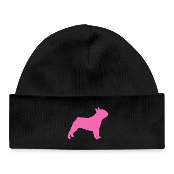 Carlin Rose Chien Carlin Vie Animal Amour Animal Rose - Bonnet bébé bio - noir - Devant