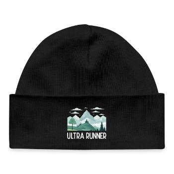 Ultra coureur - Bonnet bébé bio - noir - Devant