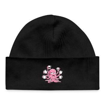 Musty Squid Coffee Enjoyment - Baby Organic Beanie - black - Front