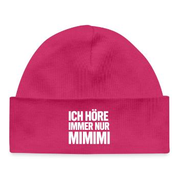 Mimimi Saying Humor Funny - Baby Organic Beanie - hot pink - Front