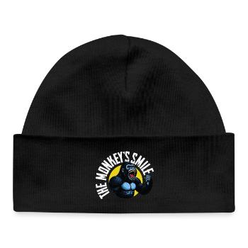 Gorille Rugissant en Style Vintage - Bonnet bébé bio - noir - Devant