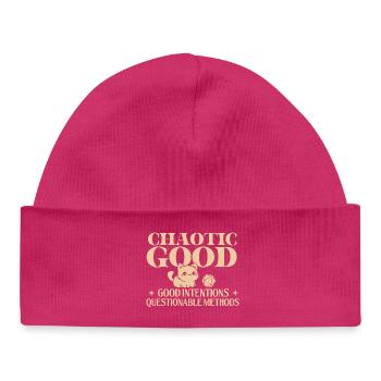 Chaotisch Gute Absichten RPG Ausrichtung Humor - Baby Organic Mütze - hot Pink - Vorne