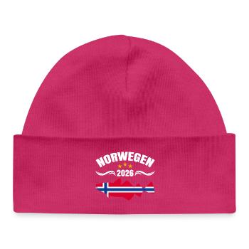 Voyage de pêche en Norvège 2026 - Bonnet bébé bio - hot pink - Devant