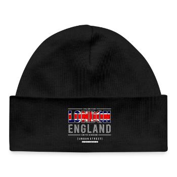 London England Urban Street Design - Baby Organic Beanie - black - Front